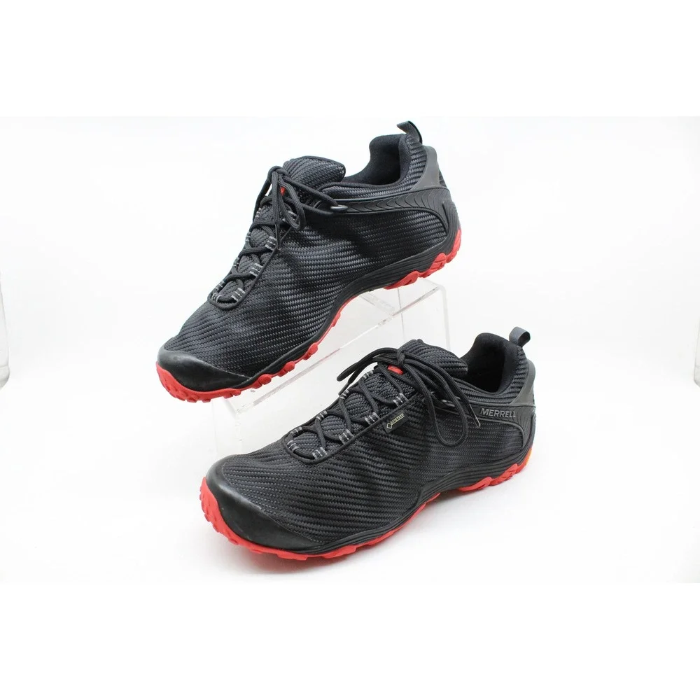 Merrell Chameleon 8 Stretch Gore-Tex Mens 14 US Hiking Shoes Black Red Vibram